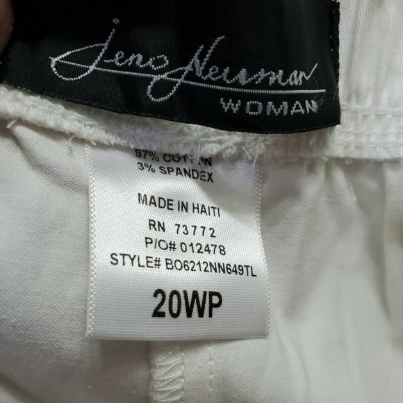 Jeno Neuman NWT White Capri Pants Size 20W Petites - Picture 3 of 6